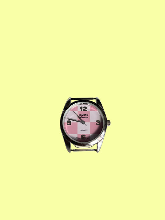 Pink Checkers Pin